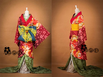 taobao agent [Three Color Jin] COSPLAY Xuecun Qianhe Kimono Bo Sakura Ghost Edition