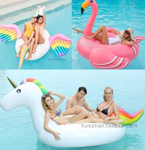 Экологичный надувной разноцветный радужный лебедь, плавательный круг, увеличенная толщина, единорог, фламинго