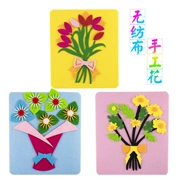 Trẻ em tự làm sáng tạo khu vực mẫu giáo vật liệu hoa làm bằng tay không dệt vật liệu bó hoa