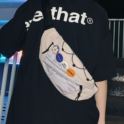 Нагрудная сумка, мужская брендовая спортивная сумка через плечо, светоотражающий рюкзак, сумка на одно плечо для школьников, поясная сумка, в корейском стиле