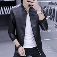 Áo khoác da nam Playboy VIP phiên bản Hàn Quốc của áo khoác đẹp trai Xu hướng mỏng áo khoác da nam thanh lịch cộng với nhung áo khoác nam 2021