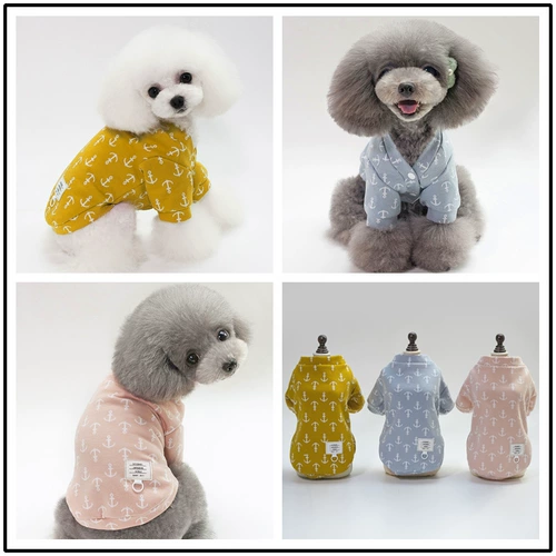 Щенка для щенка Schnauzer Spring и осенняя одежда Pomeranian Cardigan Teddy Bichon Bear Spring и летняя толстовка питомцы