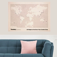 Карта, украшение, креативный флип-чарт для путешествий для гостиной