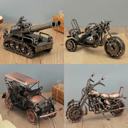 Cổ điển handmade rèn sắt xe máy home wine tủ trang trí đồ trang trí phòng khách mô hình xe nhỏ thủ công sáng tạo