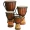Nhạc cụ gõ phương Tây Học sinh trống châu Phi thực hành gỗ cứng tambourine toàn bộ gỗ đào gỗ nhỏ 10 inch để gửi bộ dụng cụ trống và dây đai đàn classic guitar