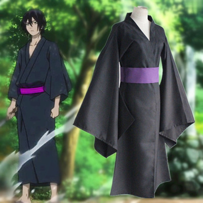 taobao agent Japanese black bathrobe, clothing, cosplay