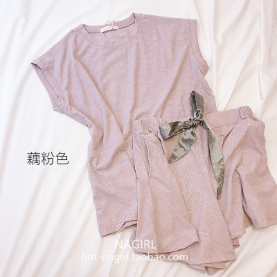 可外穿INS风NAGIRL舒适圆领针织棉睡衣套装女夏无袖短裙裤家居服-淘宝网 可外穿INS风NAGIRL舒适圆领针织棉睡衣套装女夏无袖短裙裤家居服-淘宝网