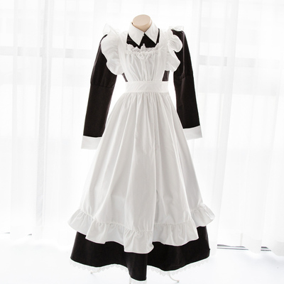 七了个三 日系可爱女仆围裙连衣裙黑色传统女佣女仆长裙女仆装cos-淘宝网 七了个三 日系可爱女仆围裙连衣裙黑色传统女佣女仆长裙女仆装cos-淘宝网