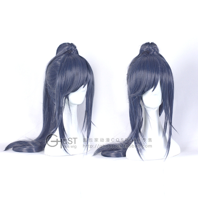 taobao agent Bakery COS dark blue single ponytail tiger mouth collapse 3 Fu Hua Shangxian Yunmong heart ancient style wigs