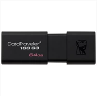 Kingston 64b USB3.0 U Disk DT100G3 Дизайн черного слайдера модный и удобный модный и удобный