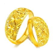 Cổ điển Việt Nam vàng cát nhẫn nam giới và phụ nữ đầy sao vàng mô phỏng vòng mạ vàng trang sức nhẫn euro tệ thời gian dài không phai