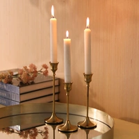 Медная ретро свеча, скандинавское золотое украшение, легкий роскошный стиль, подарок на день рождения