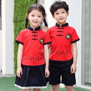 Quần áo trẻ em đồng phục học sinh tùy chỉnh 2018 học sinh tiểu học mùa hè mới dịch vụ đẳng cấp vườn mẫu giáo quần áo cotton Trung Quốc phù hợp với phong cách