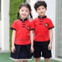 Quần áo trẻ em đồng phục học sinh tùy chỉnh 2018 học sinh tiểu học mùa hè mới dịch vụ đẳng cấp vườn mẫu giáo quần áo cotton Trung Quốc phù hợp với phong cách quần áo cho bé