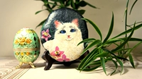 Бутик -ручная картина каменная картина декоративное украшение чисто ручной кошки