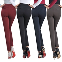 Quần nữ trung niên 2018 mới mẹ 40-50 tuổi quần lưng cao co giãn chân quần legging xuân giản dị shop thoi trang