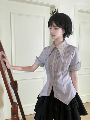 taobao agent Short shirt, Lolita style, with short sleeve
