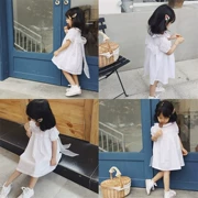 Leobaby Hàn Quốc phiên bản của cô gái váy 2018 mùa hè mới organza trắng trẻ em mùa hè ăn mặc nữ ăn mặc N