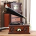 Máy hát cổ điển Bluetooth đồ trang trí âm thanh cổ máy ghi âm vinyl cổ điển máy ghi âm LP phòng khách máy tính để bàn châu Âu và Mỹ Vật liệu thiết bị / Bài hát