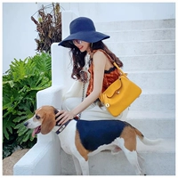 Янтарная желтая труба 26 см серебряная пряжка