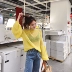 2018 đầu mùa thu mới của phụ nữ đan top Hàn Quốc phiên bản của đèn lồng lỏng tay áo màu rắn trùm đầu lười biếng gió áo len phụ nữ áo kiểu nữ đẹp tuổi 40 Áo len