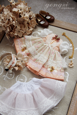 taobao agent Spot-Hed Orange-YOSD 6 6 points BJD women's dress skirt cute sweet and sweet, congratulations, hand-made baby clothing