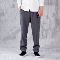 Демисезонные штаны, китайский стиль, из хлопка и льна, большой размер, свободный прямой крой