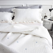 Bắc âu cotton chần trải giường ba bộ Châu Âu và Mỹ năm cánh sao thêu Hàn Quốc cotton có thể được sử dụng như khăn trải giường