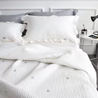 Bắc âu cotton chần trải giường ba bộ Châu Âu và Mỹ năm cánh sao thêu Hàn Quốc cotton có thể được sử dụng như khăn trải giường ga nệm đẹp