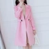 2018 thu đông mới Áo len nữ hàn quốc Áo len mỏng mỏng kích thước lớn áo len dài Trung bình và dài Coat