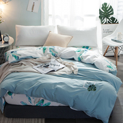 Bắc âu tươi rửa bông quilt cover thêu mảnh duy nhất đơn giản bông tươi duy nhất đôi quilt cover giường đơn giản