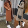 Chống giải phóng mặt bằng mori len áo khoác nữ phần dài Hàn Quốc phiên bản 2018 áo len mới mùa thu và mùa đông mô hình eo thủy triều áo khoác măng tô nữ hàn quốc