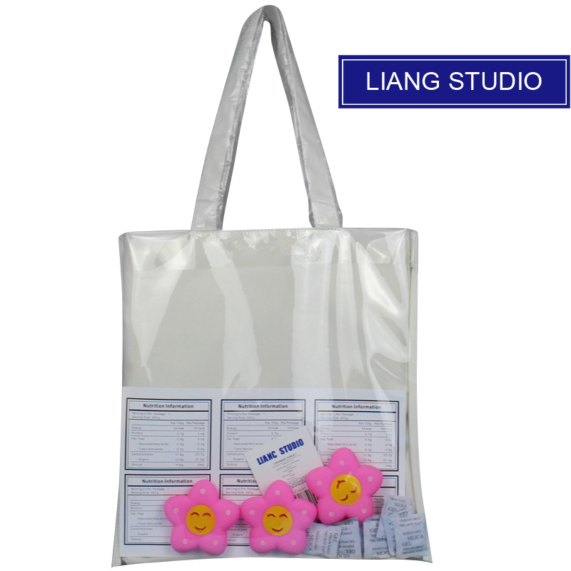 White Smiley Flowersummer Bag female 2021 new pattern Port style customized One shoulder Canvas bag Yellow duck Harajuku handbag Transparent bag