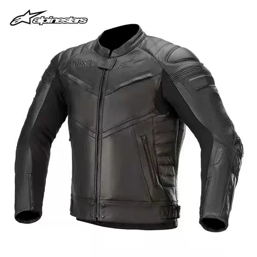 Звездная мотоциклетная кожаная куртка Alpinestar