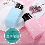 Chai áp lực Nhật Bản Chai Macaron Ribbon Khóa Chai Nước tẩy trang Dụng cụ làm móng 230ml - Công cụ Nail
