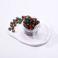 №3 8 мм красные и зеленые двухцветные цветочные цветы 20 шт.