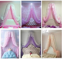 Tòa án châu Âu giường crepe công chúa phong cách Hàn Quốc ren mã hóa đám cưới trần đôi sàn muỗi đôi 1,8m rèm treo giường ngủ