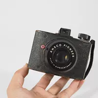 Western Antique Old Objects Ansco ansco Ansko Механическая пленочная камера камеры с кожаной сумкой