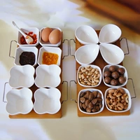 Yeulong Fruit Dibcanic Creative Ceramics Современная гостиная сухой фруктовый диск маленькие конфеты чайные точки коробка четырех сетки комбинация