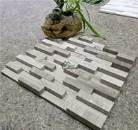 Цинканг Каменная мозаика натуральная мраморная черная черная кубика ТВ фон взрывать культурный камень внутренний и внешняя стена плитки