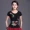 Trung quốc phong cách áo sơ mi nữ mùa hè mới gió quốc gia thêu ngắn tay t-shirt nữ thêu Slim kích thước lớn đáy áo