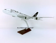 Mô hình máy bay Star Alliance Airbus A380 Star Alliance Máy bay mô hình nhựa 45cm Mô phỏng tĩnh
