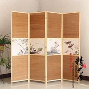 Vách ngăn phòng khách gỗ đơn giản Trung Quốc di động gấp vách ngăn bán trong suốt vườn hoa và chim văn phòng màn hình gấp hiện đại - Màn hình / Cửa sổ