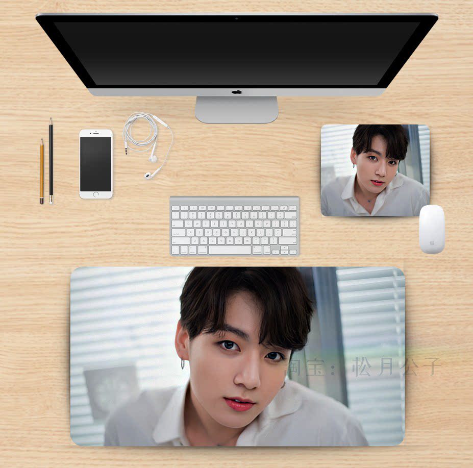 BTS Bulletproof Youth Tuan Tian Yiguo Shop Cushion Mouse Guts Super Large Desk Case Custom Customized Keyboard Jungkook