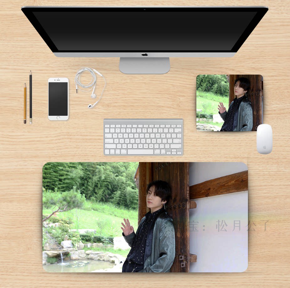 BTS Bulletproof Youth Tuan Tian Yiguo Shop Cushion Mouse Guts Super Large Desk Case Custom Customized Keyboard Jungkook
