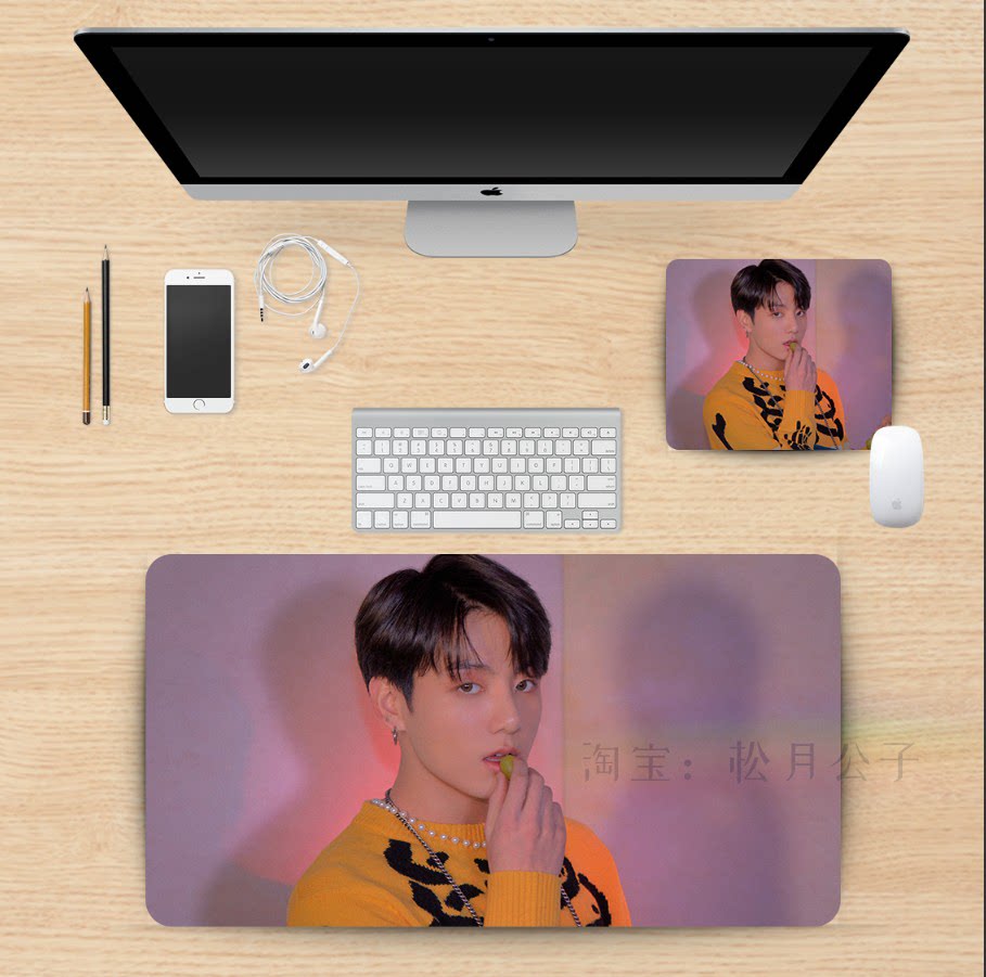 BTS Bulletproof Youth Tuan Tian Yiguo Shop Cushion Mouse Guts Super Large Desk Case Custom Customized Keyboard Jungkook