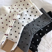 Polka dot Hàn Quốc vớ cotton cuộn trong vớ thoải mái polka dot nữ vớ Hàn Quốc vớ nữ sinh bình thường