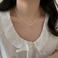 Ожерелье, небольшая дизайнерская цепочка до ключиц, серебро 925 пробы, коллекция 2023, легкий роскошный стиль