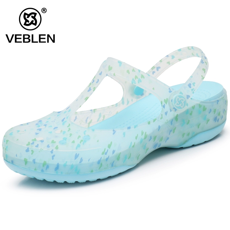 Đặc biệt giải phóng mặt bằng] Veblen Veblen nữ không trượt nặng có đáy giày lỗ thạch giày dép dép Waichuan 