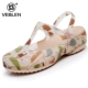 Veblen Crocs dép nữ mùa hè mới hoang dã dép mặc bên ngoài Hàn Quốc chống trượt nặng đáy dép thạch giày